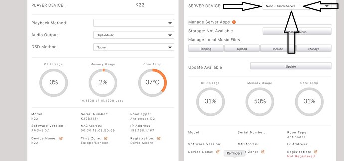 disable server